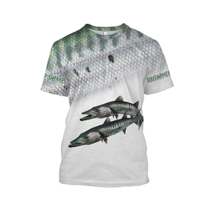 Camisetas de Pesca Personalizadas con Diseño Nuevo, Manga Larga, Sublimadas, de Poliéster, con Cierre, Protección UV, para Torneos de Pesca de Lubina 2026 - Product Image 4