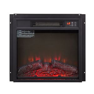 Cheminée électrique encastrable moderne en verre 1400W 120V avec télécommande, flamme réaliste ultra-mince, noire - Product Image 6