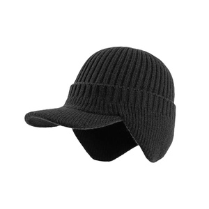Gorro de Béisbol de Punto Grueso para Exteriores, Protector de Orejas para Invierno, Gorro Cortavientos con Visera de Pato para Escenas Casuales - Product Image 4