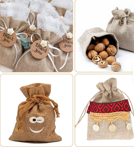 Sac cadeau en jute naturel imprimé avec logo personnalisé pour les événements promotionnels et l'emballage de vente au détail - Product Image 4