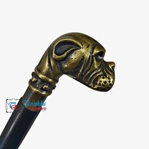 Bâton de marche nautique moderne Pitbull en aluminium et laiton, trois plis, en bois noir, fait à la main, pour la vieillesse, hommes et femmes. - Product Image 1