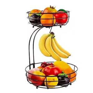 Panier de rangement métallique classique, organisateur en fil métallique durable pour la décoration de table de cuisine et de salle à manger - Product Image 4