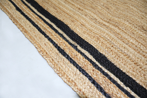 Alfombra Bohemia de Yute Orgánico 100% Hecha a Mano, Trenzada, Ecológica, Antideslizante, de Pelo Corto y Grosor Medio, 3x2 pies y 2x4 pies, JR-09A NYKO - Product Image 2