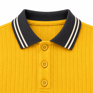 Camiseta Polo de Punto para Niños, Manga Corta, Cuello Polo Acanalado, Informal, Ropa de Verano para Niños, Venta al Por Mayor - Product Image 5