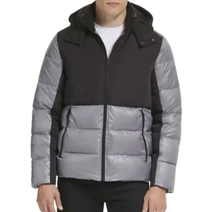 2025 New Custom Embroidered Logo White Winter Puffer <b>Jacket</b> Men Recycled Warm Duck Feather Bubble Puff Fill Outdoor - Product Image 2