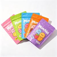Sachet Doypack Personnalisé Imprimé pour Snacks, Coloré, Mat, avec Fermeture Éclair, Design Cartoon, pour Emballage Alimentaire