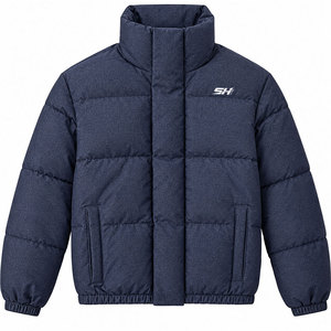 Veste matelassée imperméable pour homme, veste d'hiver décontractée pour homme, fermeture éclair, respirante, à capuche, sans couture - Product Image 1