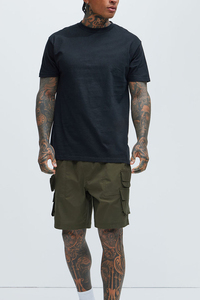 Pantalones Cortos Cargo para Hombre con Cintura Elástica, Cuatro Bolsillos, Fondo Blanco, Ropa de Trabajo de Verano, Deportivos Casuales, Gimnasio, Impermeables, de Secado Rápido, con Estampado - Product Image 2