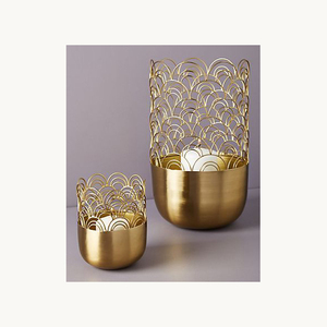 Metal Candle Stand Set Three Glass Holders Heat Resistant <b>Silver</b> Finish Home Decorative <b>Lantern</b> for Tabletop Display Wedding - Product Image 4