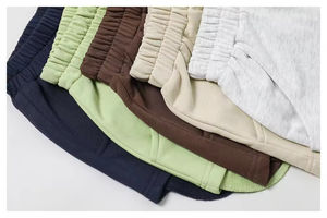 กางเกงขาสั้นผู้หญิงลำลองเอวสูงยืดได้สไตล์มินิสีดำและสีขาวเสื้อผ้าแฟชั่นฤดูร้อนวัสดุยืดหยุ่นนุ่มเพื่อความสบาย - Product Image 5