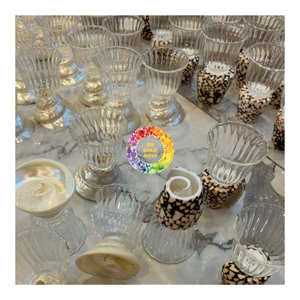 Vase en verre coquillage pour décoration de table de mariage, centre de table pour événements sur le thème de la plage, aménagement de restaurants et hôtels au style côtier - Product Image 1