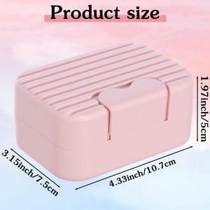 Soap Cage 3 Pack Portable <b>Bar</b> Soap Holder Plastic Soaps Dish with Lid Cover Travel Soap Container Leakproof Latest New Design - Product Image 6