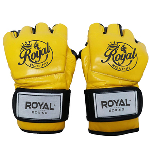 Gants d'entraînement de Muay Thai et de kick-boxing avec sangle de poignet réglable, antidérapants, professionnels, en cuir PU hybride MMA - Product Image 1