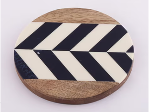 Wooden Coasters with <b>Stand</b> Natural Wood <b>Drink</b> with Holder for Table Protection Home Decor - Product Image 2