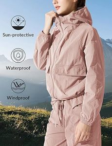 ผู้ผลิตเสื้อแจ็คเก็ตกันลมแบบ OEM สีสันตัดกัน เสื้อแจ็คเก็ตกันลมสำหรับผู้หญิง น้ำหนักเบา สำหรับเล่นกีฬา กันน้ำ มีฮู้ด - Product Image 5