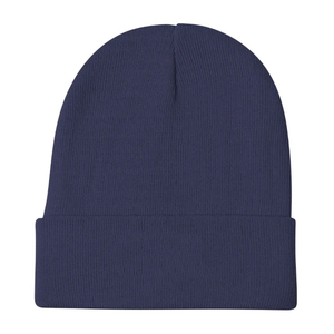 Gorro de Punto Azul Marino Unisex al por Mayor 2026, 100% Acrílico, Color Sólido, Gorro Casual de Invierno para Adultos, 56-58CM - Product Image 1