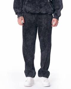Survêtements de sport OEM en coton 100% imprimé délavé à l'acide, ensemble de jogging personnalisé en gros, sweat à capuche oversize et pantalon baggy pour hommes - Product Image 5