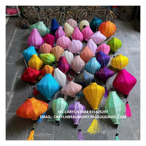 Bulk Wholesale Vietnamese <b>Bamboo</b> Silk <b>Lanterns</b> Christmas Wedding Party Festive Decorations Handmade Eco-Friendly Hoi an Style - Product Image 1