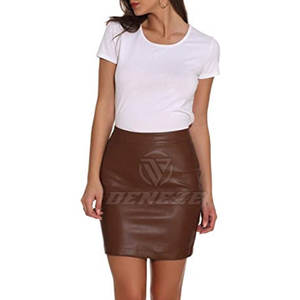 Jupes en cuir pour femmes, style tendance, prix raisonnable, services OEM, haute qualité, vente chaude - Product Image 6