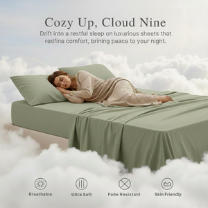 Ensemble de draps et taies d'oreiller en microfibre ultra doux couleur sauge pour lit double |   Literie de qualité supérieure de style hôtel |   Doux et respirant |   2026 - Product Image 5