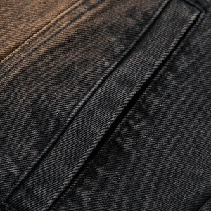 Gilet en jean marron délavé pour homme, col rabattu, couleur unie, vêtement d'extérieur décontracté en coton tissé, simple boutonnage, pour l'automne - Product Image 5