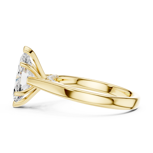 แหวนเพชรทรงมาร์คีส์คุณภาพสูง 2 กะรัต ผลิตในห้องปฏิบัติการ ทองคำแท้ 14k รับรองโดย IGI ของขวัญสำหรับงานแต่งงานและหมั้น แหวนสำหรับผู้หญิง - Product Image 2