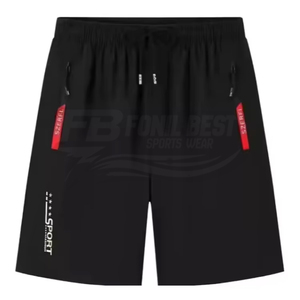 Shorts en soie glacée tissée pour hommes, taille mi-haute élastique, séchage rapide, décontracté, plage, été, fin, nouvelle mode, extérieur, grande taille - Product Image 6