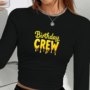 Camiseta manga larga moda mujer Birthday CREW - Product Image 1