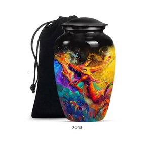 Urna Funeraria Grande Personalizada de Color Dragón para Cremación de Adultos, Diseño Moderno de Latón y Aluminio para Cenizas Humanas, Venta al por Mayor - Product Image 6