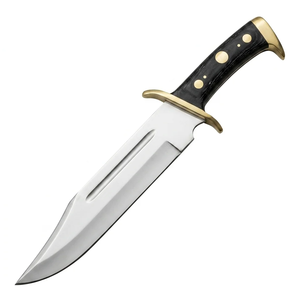 Couteau de chasse industriel LEGACY BLADES à lame fixe, forgé à la main en acier à haute teneur en carbone, pointe tombante, manche ergonomique en bois, garantie 3 ans - Product Image 1