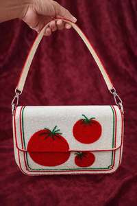 Sac à main décontracté en perles de verre multicolores certifiées MS Handicraft, fait main en Inde, modèle baguette de forme personnalisée - Product Image 4