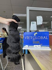 Extensiones de cabello humano virgen 100% Natural Black Body Wave Trama doble Paquetes de productos de cabello de alta calidad - Product Image 4