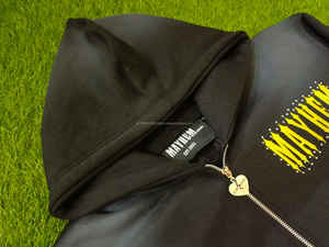 Heavy GSM Men's Winter Season Rhinestone Printed Hoodies Impresión de pantalla personalizada y bordado Trabajo Zip Up Hoodie 100% algodón - Product Image 2