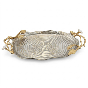 Bandeja de Servir Rectangular de Aluminio Martillado Hecha a Mano con Asas de Hoja de Oro Antiguo, Plato Decorativo para Bodas, Mejor Precio - Product Image 4