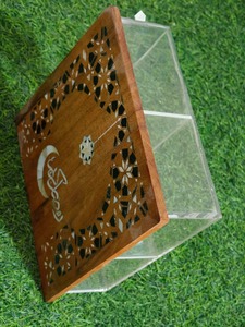 CrescentGrain Pearl Box Premium Handmade Wood, MOP Inlay & <b>Acrylic</b> Candy Organizer for Ramadan 2027, Eid & Luxury Interiors - Product Image 1