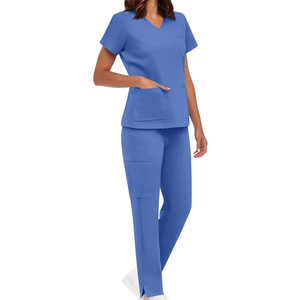 Fort Worth Sports Custom Logo Unisex Nurse Surgical <b>Scrubs</b> Uniform <b>Set</b> with Cotton Blends Needle Detection Jogger Pants - Product Image 6