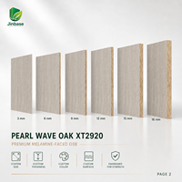 Panneau de bois aggloméré orienté (OSB) mélaminé Jinbase SXT2920 Pearl Wave Oak 18 mm E0 1220x2440 mm pour meubles et menuiseries