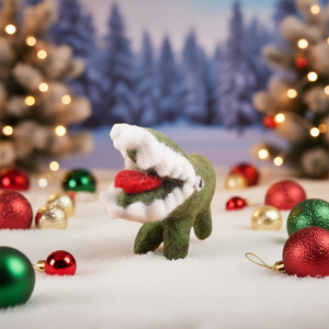 Figurine en feutre de crocodile de Noël, jouet mignon pour enfants - Product Image 3