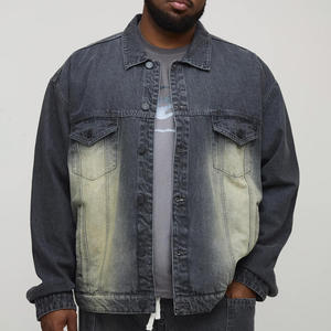 Men's Denim <b>Jacket</b> With <b>Sequined</b> Dot Pattern Turn-down Collar Zipper Closure Casual Autumn Wear - Product Image 5