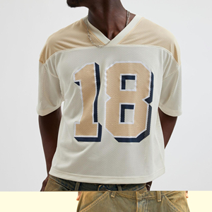 Maillot de football américain en maille personnalisé OEM, nouvelle arrivée, haute qualité, tricoté, grande taille, respirant pour hommes - Product Image 5