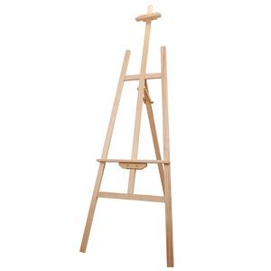 Chevalet en bois inclinable à hauteur réglable (63,4-68,9 pouces) avec trépied en A pour peinture et dessin, support pour toile - Product Image 1
