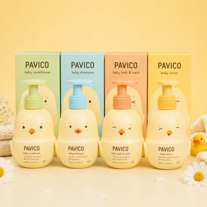 Baby Shampoo <b>Bottle</b> Chick Shape PE PP <b>200ml</b> Butter Yellow Lotion Pump Custom Color Liquid Soap Packaging Vietnam Manufacturer - Product Image 6