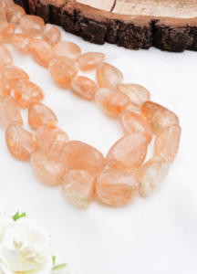 หินซันสโตนธรรมชาติทรงกลมขนาด 16 นิ้ว สำหรับทำเครื่องประดับชั้นดี - Product Image 3