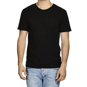 เสื้อยืดคอกลมผู้ชายผ้าฝ้าย 100% ปักโลโก้ด้านหน้า ขายส่งราคาถูก - Product Image 2