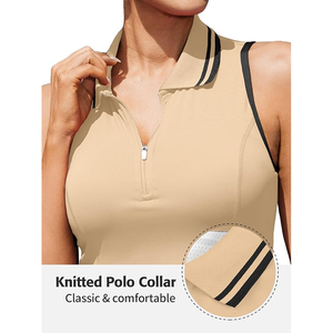Ropa Deportiva de Golf de Alta Calidad para Mujer, Sin Mangas, Ajustada, de Spandex/Nylon, Cómoda, Informal, de Verano, de Secado Rápido - Product Image 4