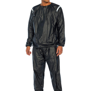 Traje de sauna para fitness, chaleco de sudoración para pérdida de peso, traje de sauna para gimnasio, traje de sauna para mujer, chaqueta de sauna para hombre, traje personalizado en color negro - Product Image 3