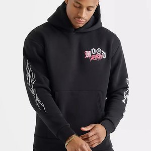 Conjunto Deportivo con Capucha para Hombre, Negro, con Logotipo Personalizado, Pantalones Deportivos con Estampado y Bolsillos Laterales, Ropa Deportiva de Otoño - Product Image 5