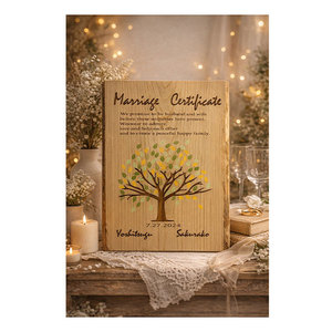 Finesse Prices Exceptional Quality Japan Custom Wooden Marriage Certificate Gift Wedding - Product Image 1