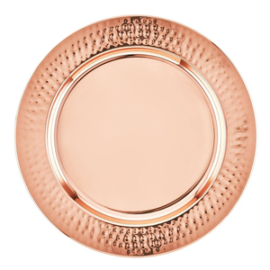 Assiette de service ronde nordique en cuivre, faite à la main, idéale pour la maison, les hôtels, les mariages, la vaisselle de table et les plats – En promotion - Product Image 5