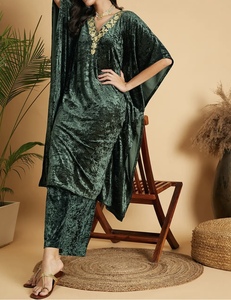 Fashionable Kaftan Abaya Handmade Moroccan Arabian kaftan Dress Long Sleeve Polyester Regular Fit Casual Evening Party Flared - Product Image 2